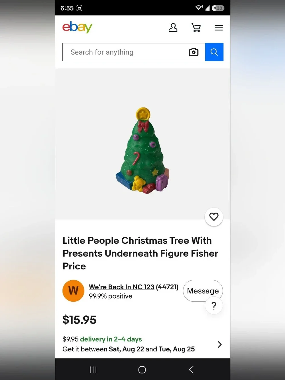 VINTAGE 5PC RUDOLPH RED NOSED REINDEER & Little People Christmas Tree NO SEPARA